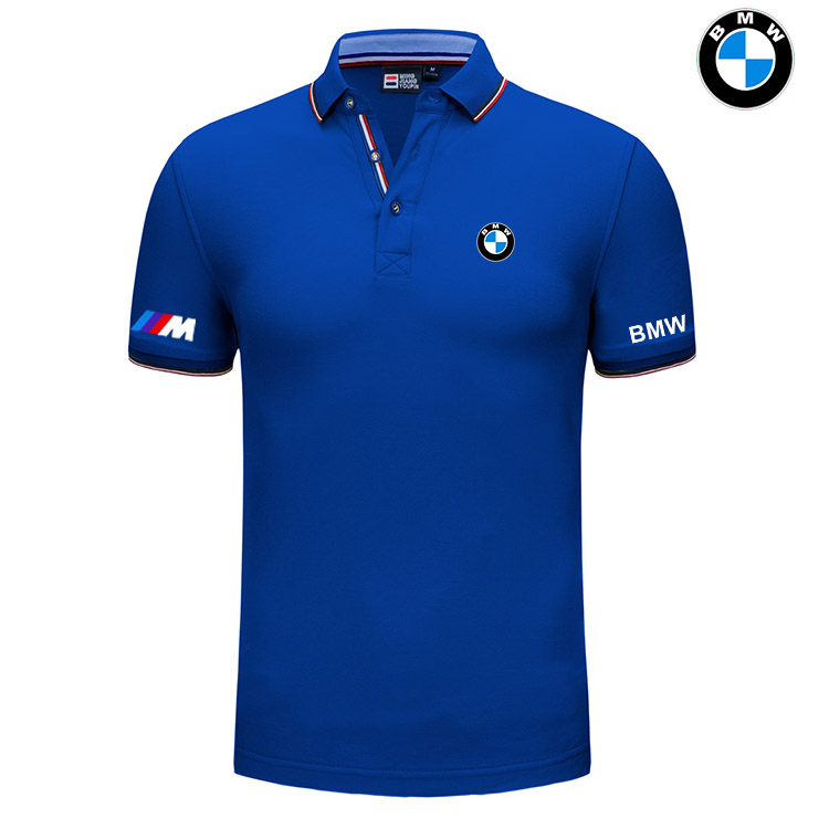 2022 Polo BMW M Motorsport Homme Mercerisé Col Contrasté Slim Fit Manche Courte